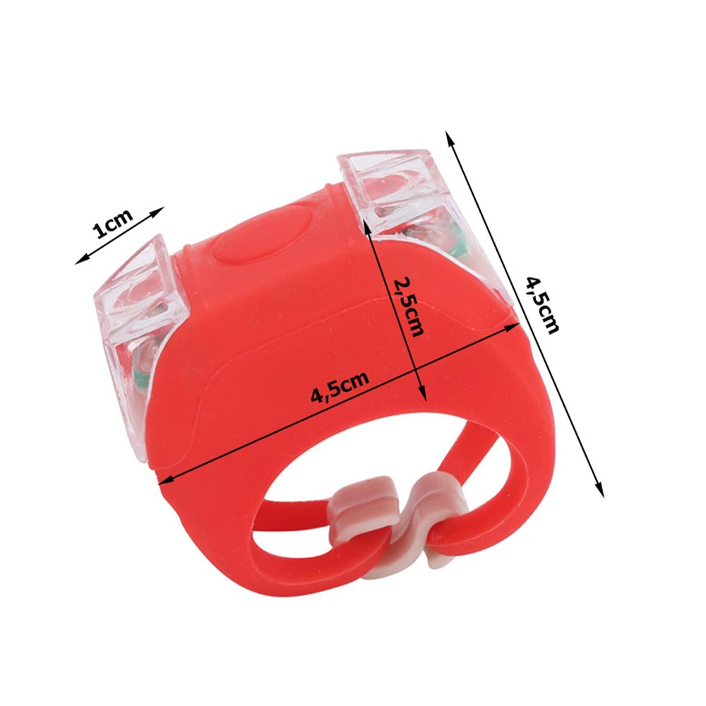 چراغ ژله ای - چراغ باتری خور دوچرخه - چراغ با کیفیت دوچرخه - چراغ جلو و عقب دوچرخه - ست چراغ دوچرخه با کیفیت - ست چراغ جلو و عقب دوچرخه ژله‌ای باتری خور LED HL-009